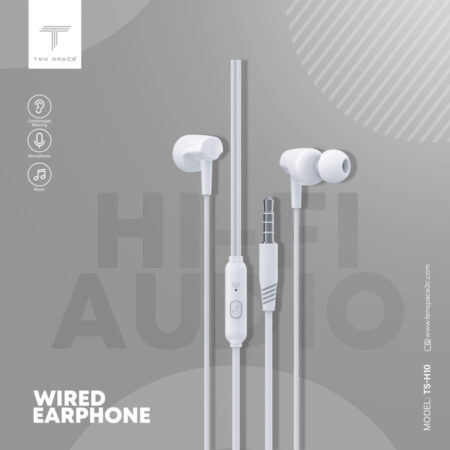 Écouteur Filaire TEN SPACE TS-H10 Blanc – TS-H10 Tunisie