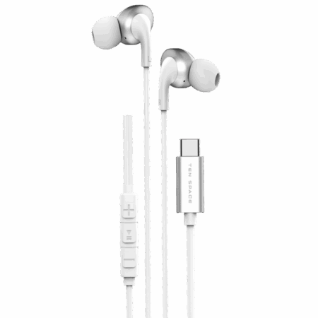 Écouteur Filaire TEN SPACE TS-H17 Blanc – TS-H17 Tunisie