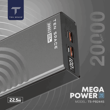 Power Bank Ten Space 20000mAh 22.5W Noir – TS-PB244S Tunisie