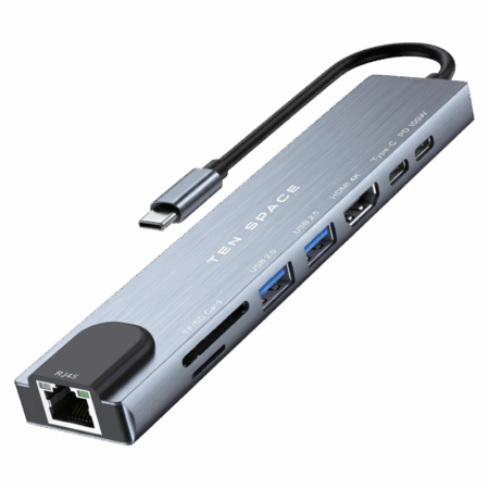 Station d&rsquo;accueil Ten Space 8en1 Type-C PD 3.0 100W – TS-HUB03 Tunisie