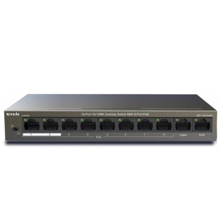 Switch TENDA TEF1110P-8-63W 8 ports PoE 100 Mbps + 2 ports RJ45 – TEF1110P-8-63W Tunisie