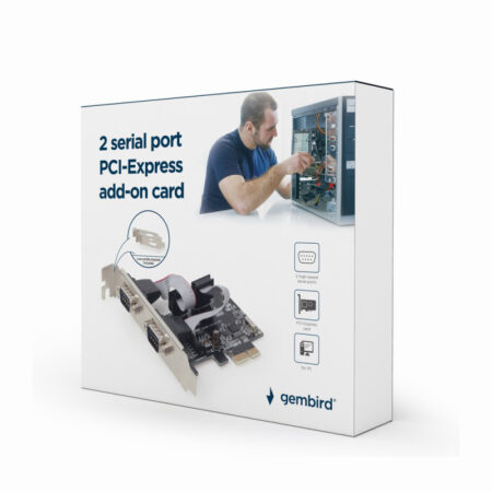 Carte 2 ports serie type PCI-Express GEMBIRD -SPC-22 Tunisie