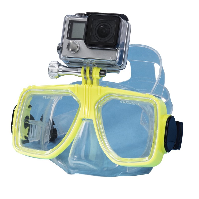 Masque de plongĂ©e pour GoPro Hama â Blue & Jaune -04442