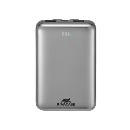Power Bank RivaCase 10000 mAh Charge Ultra Rapide Pd 30w Avec 2 Câbles Intégrés – Gris – VA2611 Tunisie