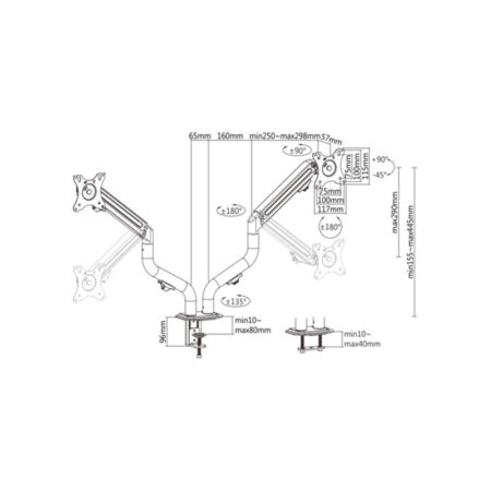 Support De Bureau Gembird 17&Prime; – 32&Prime;- MA-DA2-02 Tunisie