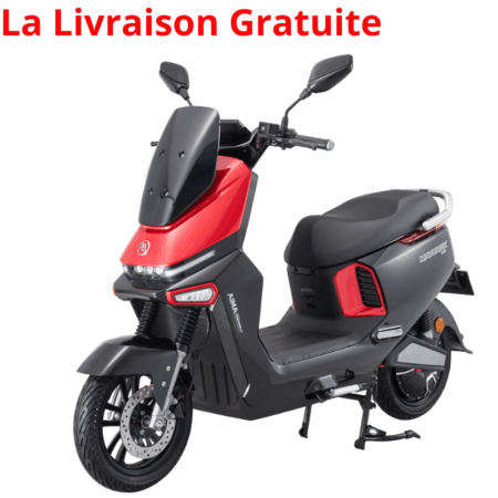 Scooter Électrique Aima A7 Plus Maverick 2000W – Rouge & Noir Tunisie