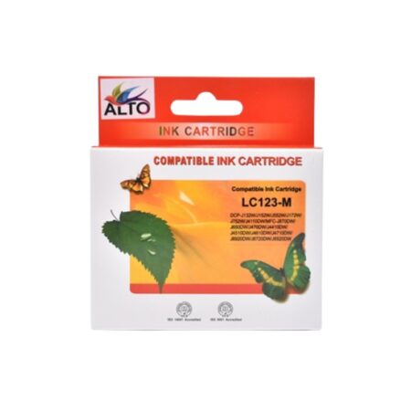 Cartouche Jet d&rsquo;Encre Adaptable Alto Brother LC123MG – Magenta Tunisie