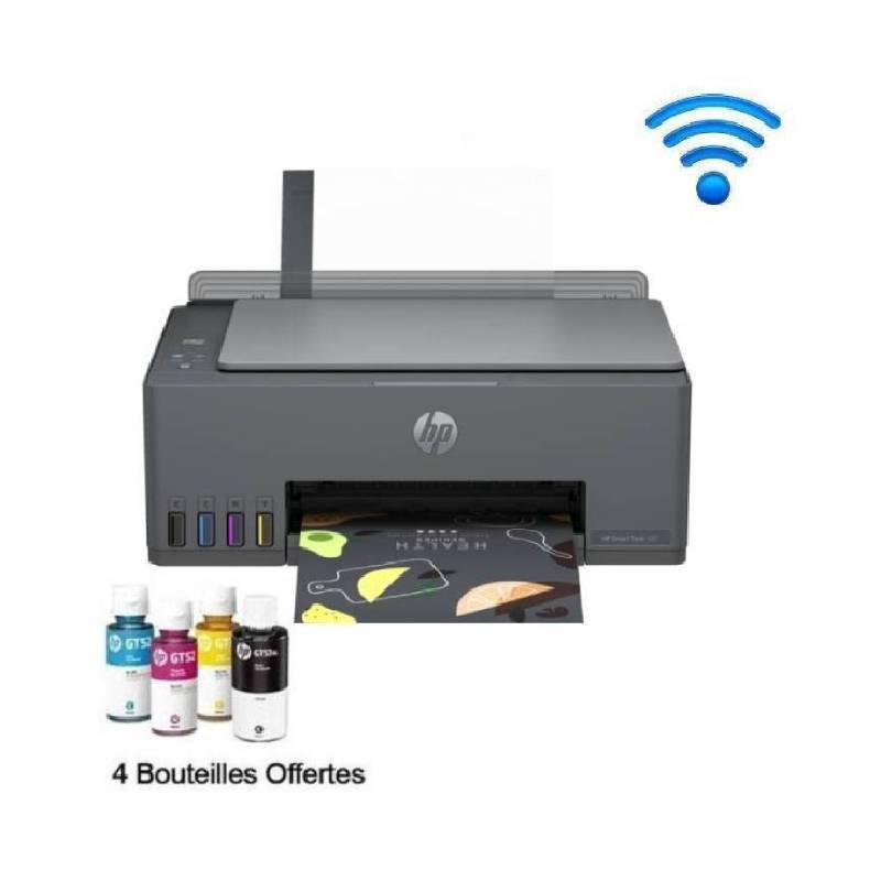 HP Imprimante Tout-en-un Smart Tank 581, Home and home office, Print, copy, scan, Wireless; High-volume printer tank; Print from phone or tablet; Scan to PDF (4A8D4A), Photo boutique Best Buy Tunisie chez Best Buy Tunisie