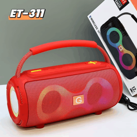 Haut-parleur Sans Fil RGB – Rouge – ET-311 Tunisie