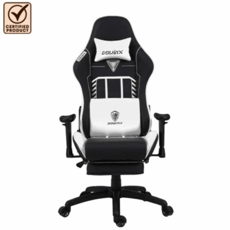 Chaise Gaming Dowinx LS-6670 Avec Fonction Massage Et Repose Pied – LS6670-Blanc Tunisie