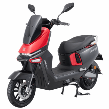 Scooter Électrique Aima A7 Plus Maverick 2000W – Rouge & Noir Tunisie