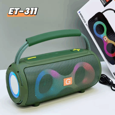 Haut-parleur Sans Fil RGB – Vert – ET-311 Tunisie