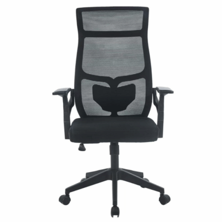 Chaise Bureau Reko avec Accoudoirs Noir  – Base Noir Tunisie