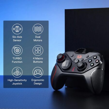 Manette Gaming Filaire Redragon RIFT G710  – G710 Tunisie