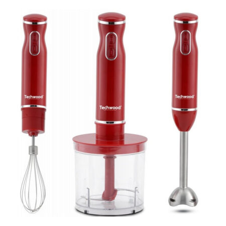 Mixeur Plongeant 3 en 1 Techwood 600 W TMS-9605 Rouge Tunisie
