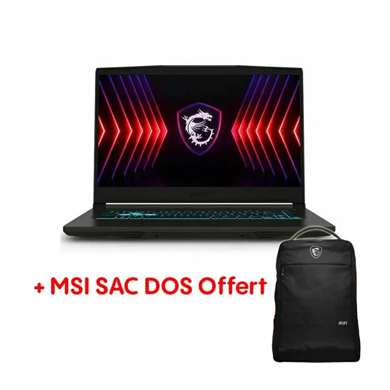Pc Portable Gamer MSI Thin 15 B13UCX i7 13Gén 8 Go 512 Go SSD, Photo boutique Best Buy Tunisie chez Best Buy Tunisie