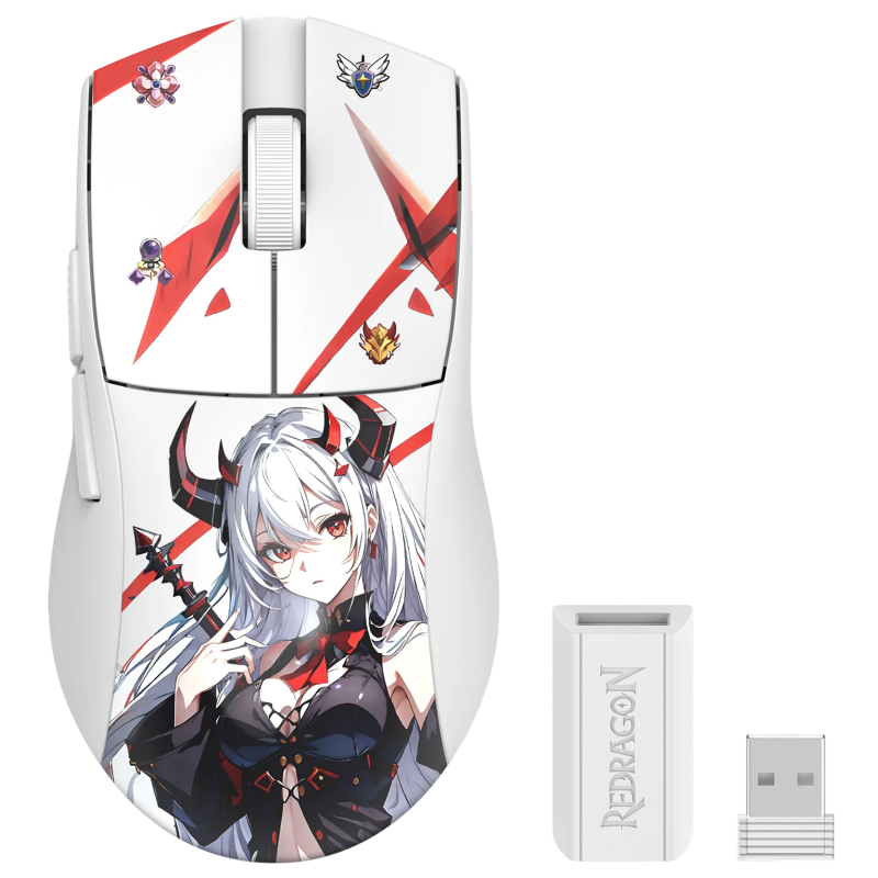 Souris Gamer Sans Fil REDRAGON KING AK-PRO ANIME M916AK - Blanc, Photo boutique Best Buy Tunisie chez Best Buy Tunisie