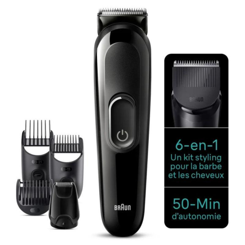 Tondeuse Multifonction 6EN1 BRAUN MGK3410 Rechargeable - Noir, Photo boutique Best Buy Tunisie chez Best Buy Tunisie