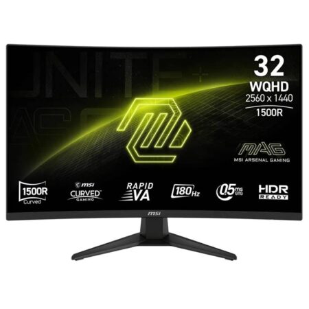 Ecran Gaming MSI MAG 321CQF E18 31.5&Prime; WQHD Incurvé 180 Hz – Noir – 9S6-3DE04T-001 Tunisie