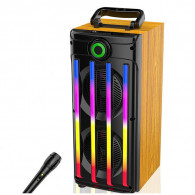 Haut Parleur Bluetooth 4800W – Bois et Noir – ZQS JQS9401 Tunisie