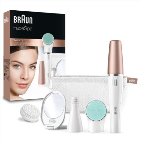 Épilateur & Brosse de Visage & Massage Pour Visage Braun SE851V Blanc & Bronze Tunisie