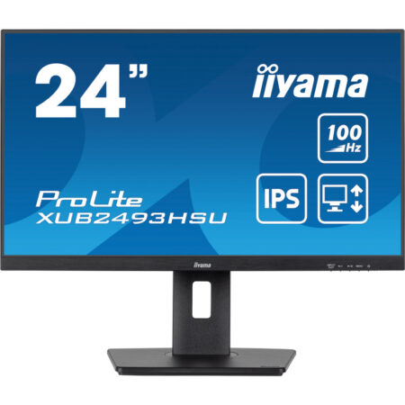Ecran iiyama Prolite 24 » IPS FULL HD 100Hz – Noir Mate – XUB2493HSU-B6 Tunisie
