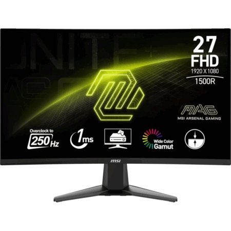 Ecran Gaming Msi Mag 27C6X 27&Prime; Full HD Curved Va 1Ms 250Hz – Noir – 9S6-3CE01M-002 Tunisie
