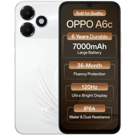 Smartphone Oppo A6C 4Go 128Go 4G – Blanc Tunisie