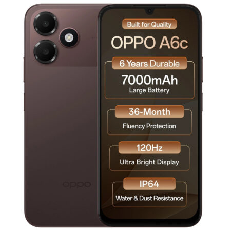 Smartphone Oppo A6C 4Go 128Go 4G – Marron Tunisie